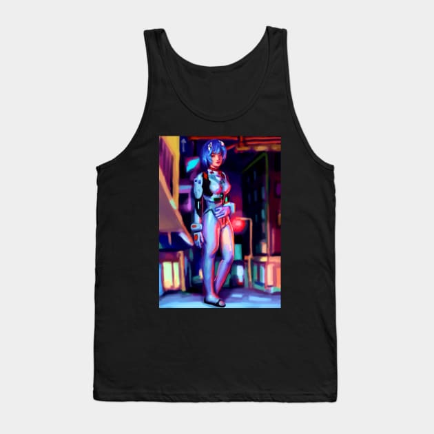 Rei Ayanami Evangelion 90s Anime Tank Top by craftsanime